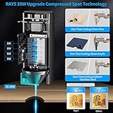 LONGER RAY5 130W Laser Engraver, 20W Output CNC Laser Cutter DIY Laser Engraving Machine, Exclusive 3.5" Touch Screen for DIY, Cutting Tool for Metal Colorizing, Wood, Acrylic, Leather, Glass