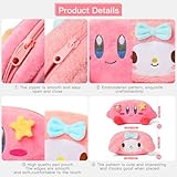 JUTOROSY 2 Pack Cute Pink Pencil Case, Cartoon Makeup Bag with Acrylic Badge, Pencil Pouch, Kawaii Stationery, Storage Pouch, Stationery Bag, Cosmetic Bag Gift For Kids Teen Girls and Women