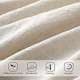 ATLINIA Bedding Linen Bed Sheets Set - 100% Pure Flax Linen Sheets King Size Stone Washed French Linens Bedding Farmhouse Style Set of 4 - Deep Pocket Fitted Sheet & Flat Sheet & 2 Pillowcase (King)