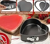 Webake Heart Shaped Springform Pan 9 Inch Nonstick Heart Cheesecake Pan, Large Heart Cake Mold