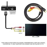 HDMI to RCA Cable, 1080P 5ft/1.5m HDMI Male to 3-RCA Video Audio AV Cable Connector Adapter Transmitter for TV HDTV DVD