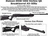 Wearable4U - Hatsan Mod 130S Carnivore .30 Cal 600 FPS / 34 FPE - Big bore Break Barrel Air Rifle .30 Caliber w/Vortex Piston & QuietEnergy (QE)| Medium Game air Gun + Pro Bundle.