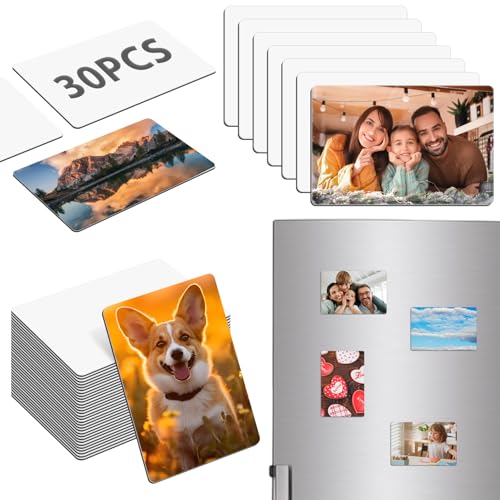 30PCS Sublimation Magnet Blanks 4x6 inch, DIY Refrigerator Magnet Personalized Sublimation Blanks Bulk Decorative Magnets for Home Fridge
