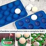 Webake Golf Ball Chocolate Molds, Silicone Golf Ball Mold 12-Cavity, Golf Mold for Cake Decorations, Chocolate, Hot Chocolate Bomb, Candy (Pack of 2)