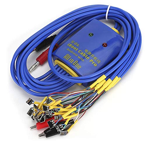 Bewinner1 Power Supply Boot Line, Durable Mobile Phone Repair Test Cable with Smart Anti-Burn for Android/Connecting Wire Mode(18+5+1)