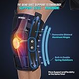 Fit Geno Hinged Knee Brace for Meniscus Tear: Adjustable Knee Support for Knee Pain w/Side Stabilizers & Hinges for Injury or Surgery Recovery - Men and Women FSA or HSA Eligible