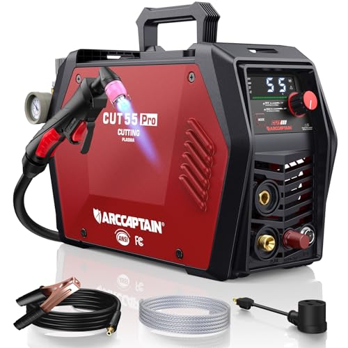 ARCCAPTAIN iControl Cut55 Pro Plasma Cutter, [APP Control] 55 Amp Non-Touch Pilot Arc 120V/240V Plasma Cutter Machine, Large LED Display and 2T/4T, 3/4 inch Maximum Cut, DC Inverter IGBT