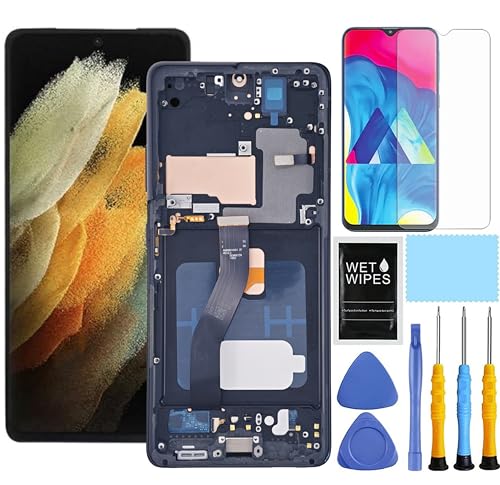 ZTOOYO AMOLED for Samsung Galaxy S21 Ultra 5G Screen Replacement for Samsung S21 Ultra Screen Replacement with Frame SM-G998u G998a G998w G998f LCD Touch Display Digitizer Assembly 6.8 inch Black