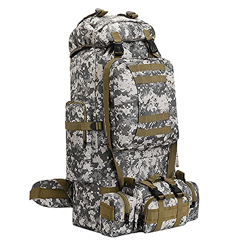 HongXingHai 100L Camping Hiking Backpack,Molle military Tactical rucksack backpack,Waterproof Lightweight Hiking Backpack (CityCamo-C)