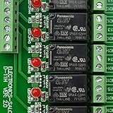 DIN Rail Mount 16 SPDT 10Amp Power Relay Interface Module (DC 12V)