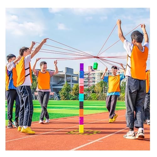 GMSDHCY Field Day Team Tower Game for Schools Offices Community Centers, ABS Block Stacking Game, Outdoor Group Activities(Multi-Colored,10PCS)