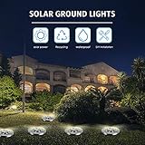 OULONGER Solar Lights Outdoor,12 Pack Solar Lights Outdoor Waterproof,Solar Garden Lights Landscape Lighting for Outside Patio Pathway Yard Lawn Driveway Deck Step Walkway(White Light)