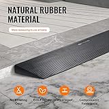 VEVOR 1.2" Rise Cuttable Threshold Ramp for Sweeping Robot, 35.4" Wide Natural Rubber Wheelchair Ramp, Non-Slip Solid Rubber Ramp with Double-Sided Tape for Doorways,Driveways,Bathroom,Smooth Tile