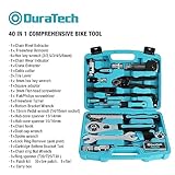 DURATECH Bike Repair Kit, 40PC Bicycle Tool Kit with Carry Case, Bike Accessories for Repairing Tyres, Brakes, Chains, Pedal, Mountain Bike & Road Bike Maintenance, Great Gift for Men, Women