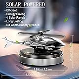 NICEADA Car Air Freshener, Helicopter Solar Energy Rotating Aromatherapy Aviation Al Alloy Diffuser, Interior Decoration Accessories Diffuser for Car and Home (Silver)