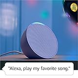 Amazon Echo Pop (newest model), Our smallest Alexa speaker, Fits in any room, Lavender Bloom