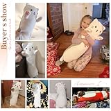 Dalmao 35.4" Cat Stuffed Animal, Soft Long Pillow Doll Cute Cartoon Kitten Plush Hugging Pillow Plushies Toy Gift for Kids, Girls, Halloween, Christmas, Thanksgiving, Birthdays