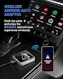 OTTOCAST Android Auto Wireless Adapter for Car - 2025 Version, Wired to Wireless Android Auto Dongle - Dual-Band WiFi, Low Latency, Online Update, Plug Play for Factory OEM Wired Android Auto Cars