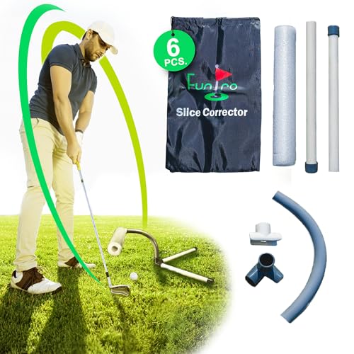 FunPro Slice Corrector – Updated Portable Golf Swing Trainer, Lightweight Practice Aid for Beginners & Pros, A Must-Have Golf Training Aid