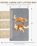 Fostanfly Cat Litter Mat - Extra Large XL 45"x 27" Cat Litter Trapping Mat, Machine Washable Double Layer Design, Urine & Waterproof for Kitty- Easy Clean for Floor