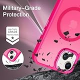 BENTOBEN Magnetic for iPhone 13 Case & iPhone 14 Case [Compatible with Magsafe] Translucent Matte Phone Case iPhone 13/14 Slim Shockproof Women Men Protective Cover for iPhone 13/14 6.1", Hot Pink