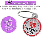 Service Dog Vest + ID Tag + 50 ADA Information Cards - Service Dog Harness w Patch in Sizes X Small to XX Large, Metal Dog Tag has Durable Clip, Service Animal Information Cards. ESA Accessory Set