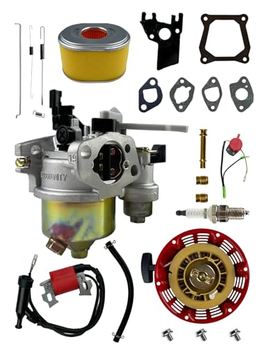 TURBOTUNITY Tune Up Kit for Honda GX160 GX200 4HP 5.5HP 6.5HP, 163cc 196cc Small Engines Rebuild kit w/ 16100-ZH8-W61 Carburetor, Ignition Coil & Other Common Replacement Parts