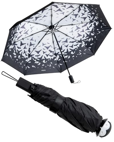 OTOTO NEW! Spookula Vampire Folding, Collapsible, Umbrella, Unique, Goth Accessories, Cool Gifts, Gothic, Black and White, Cute, Rain Umbrella, Spooky, Halloween