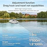 12V RC Fishing Bait Boat for Carp Fishing with GPS Auto Return, 3-Speed Gear, 2x15600mAh Batteries, Bottom Leak-Type Design, Low Battery Alarm, 100 GPS Points – Perfect for Bait and Hook Delivery