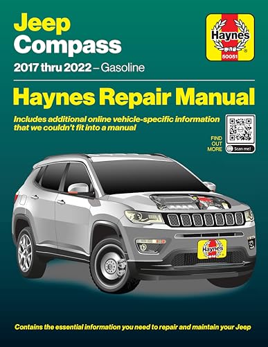 Haynes Jeep Compass MP - Gasoline (2017-2022) Repair Manual (Full Color Photos and Diagrams with Free Online Access to More Repair Content)