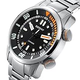 BERNY Automatic Watch for Men 200M Diving Watch Wristwatch HV600 Hardness Sapphire Glass Sturdy Stainless Steel Band Super Luminous Male Watches