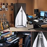 Voctent Portable Vocal Booth - Studio-Grade Echo-Free Recording Booth for Voiceover, Podcast & Music, Acoustic Treatment for Home Studio/Sound Isolation Booth with Light & Travel Bag