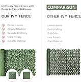 Artificial Ivy Privacy Fence Screen,140X40 in Privacy Fence Panels Balcony Privacy Screen Faux Ivy Hedge Vine Leaf Greenery Backdrop Privacy Screen Outdoor for Patio,Balcony, Garden, Backyard