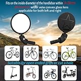 BriskMore Bike Handlebar Mirror,HD Glass Convex Lens Bicycle Rearview Mirror,Cycling Rear View Mirror, Adjustable Handlebar Wider View Bicycle Mirror for Scooter Road Mountain Bikes