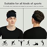 Pilamor Sports Headbands for Men (5 Pack),Moisture Wicking Workout Headband, Sweatband Headbands for Running,Cycling,Football, Yoga,Hairband for Women and Men(Gray, Green, White, Blue, Black)