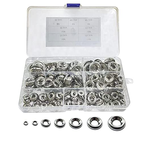 Countersunk Washers Stainless Finish washers #4#6#8#10#12#14#16 304 Stainless Cup Countersunk Finish Washer Finishing Cup Washer Assortment Set 295pcs