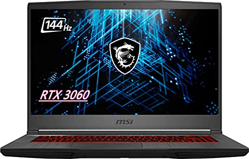 MSI GF65 15.6" 144hz Gaming Laptop - Intel Core i5-10500H NVIDIA GeForce RTX3060 Laptop GPU, Backlit Keyboard, Wi-Fi 6 Windows10. (8GB RAM|512GB PCIe SSD)