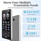 Language Translator Device, Real Time Translation Device for 138 Languages/Chatgpt/Offline/Recording/Photo Translator, 3.97"Touch Screen, Portable Translator for Business Travel Learning