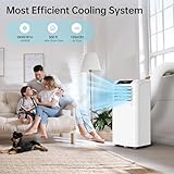 Humhold Portable Air Conditioners 10000BTU with Remote Control, 3-in-1 Free Standing Cooling AC Unit with Fan & Dehumidifier, Cools Room up to 500 sq.ft, Sleep Mode,24H Timer,Windows Sealing Kit