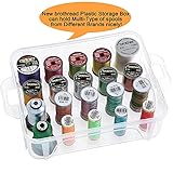 New brothread 4 Layers Stackable Clear Storage Box/Organizer for Holding 80 Spools Home Embroidery & Sewing Thread (Spool Size Requirement: Height≤2.2"/5.6CM; Width≤1.69"/4.3CM)