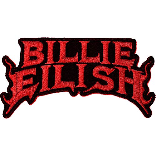 Men's Billie Eilish Flame Red Embroidered Patch Red