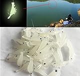 Cuoyuqie 50pcs Lifelike Shrimp Fishing Lures Soft Silicone Plastic Prawn 2"