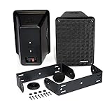 Kicker KB6B 2-Way Full Range Indoor Outdoor Speakers (Pair) Weatherproof Speakers for Patio Garage Poolside in-Home, 6.5 inch woofer, 2x5 inch Horn Tweeter Black