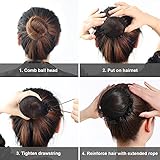 KESAPLAN 6PCS Bun Hair Nets Set Reusable Elastic Mesh Bun Cover for Ballerina Dancer Bank Clerk Nurse Hair Fixing Black Stretch Lace Hair Accessories Headwear for Women Girls Mixed Style (Medium)