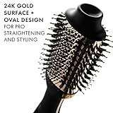 HOT TOOLS 24K Gold One-Step Hair Dryer and Volumizer | Style and Dry Quickly with Less Frizz, Professional Blowout with Ease for Shiner, Healthier-Looking Hair