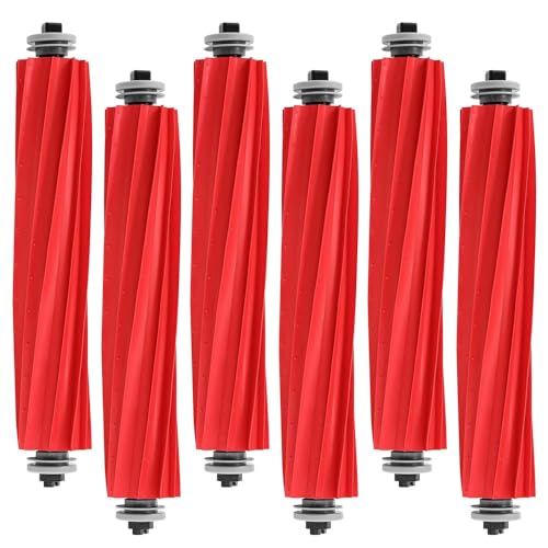MIXEAL 6 Pack Rubber Brushes Replacement for Roborock S7,S7+,S7 Max Ultra,S7 MaxV, Q Revo Series,Qrevo S/MaxV/Pro/Plus,Q7 Series,QV 35A/35S Vacuum Cleaner