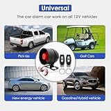 VJOYCAR Wireless Car Alarm with Remote Control Anti-Theft Burglar Vibration Sensor Horn Siren Universal 12V Vehicle Security System Auto DIY Install (New Manual Control*2)