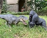 Gemini&Genius King Kong Toys Vastatosaurus Rex Dinosaur World Toys Stand Up with Movable Jaw Gorilla Action Figurine Gift for Kids