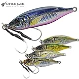 Little Jack Metal Adict Type 06 Fishing Jig with Assist BKK Hooks - 40g (04-Blue Pink Maru-Aji)