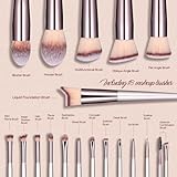 BS-MALL Makeup Brush Set 18 Pcs Premium Synthetic Foundation Powder Concealers Eye shadows Blush Makeup Brushes with black case